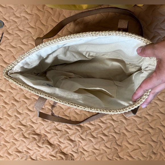 Vintage summer straw handbag - Picture 2 of 2